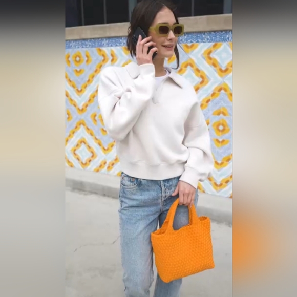 #479 SALE 🛑78 FINAL PRICE! FABULOUS BOHO TRENDY Small Woven Neoprene Crossbody - Picture 11 of 14